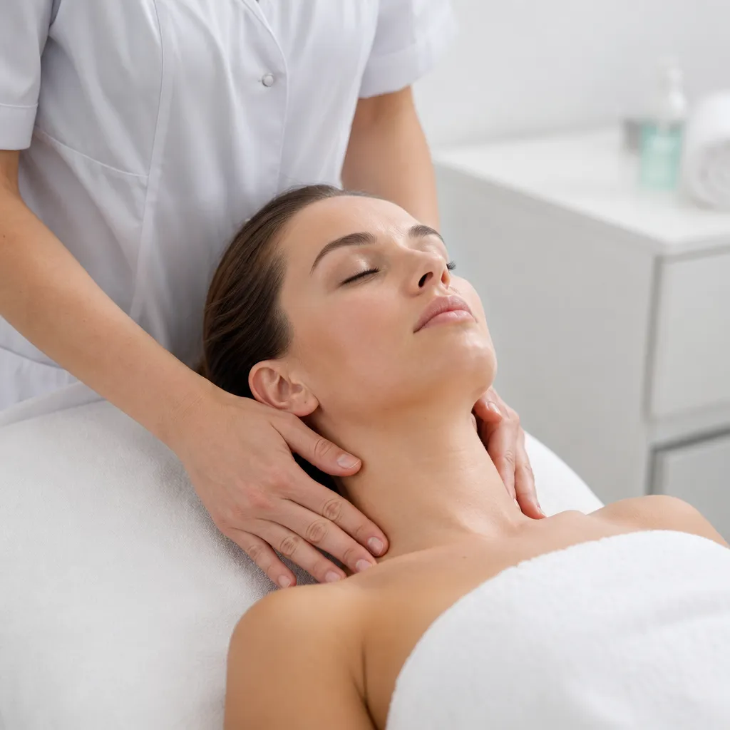 Technique d’auto-drainage sur les ganglions cervicaux et sus-claviculaires