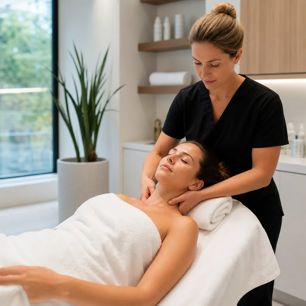 Technique de stimulation des ganglions inguinaux en position allongée
