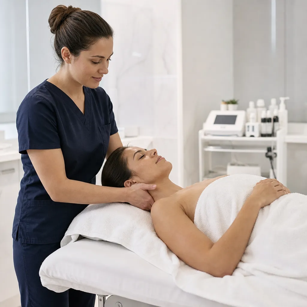 Séance de drainage lymphatique manuel post-body sculpting