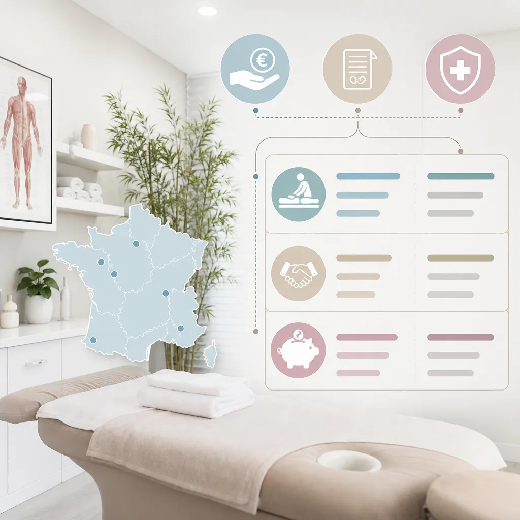Infographie sur les tarifs et remboursements du drainage lymphatique en France