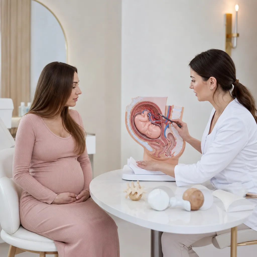 Mécanisme de l’œdème gestationnel : compression veineuse par le corps utérin et action de la progestérone