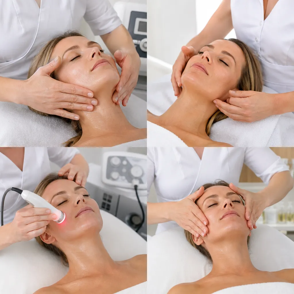 Les quatre piliers du lifting naturel facial : drainage, massage kinésithérapeutique, radiofréquence, Kobido