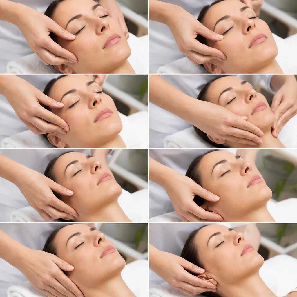 Étapes du drainage lymphatique orbital : séquence des manœuvres du rebord interne vers les ganglions pré-auriculaires