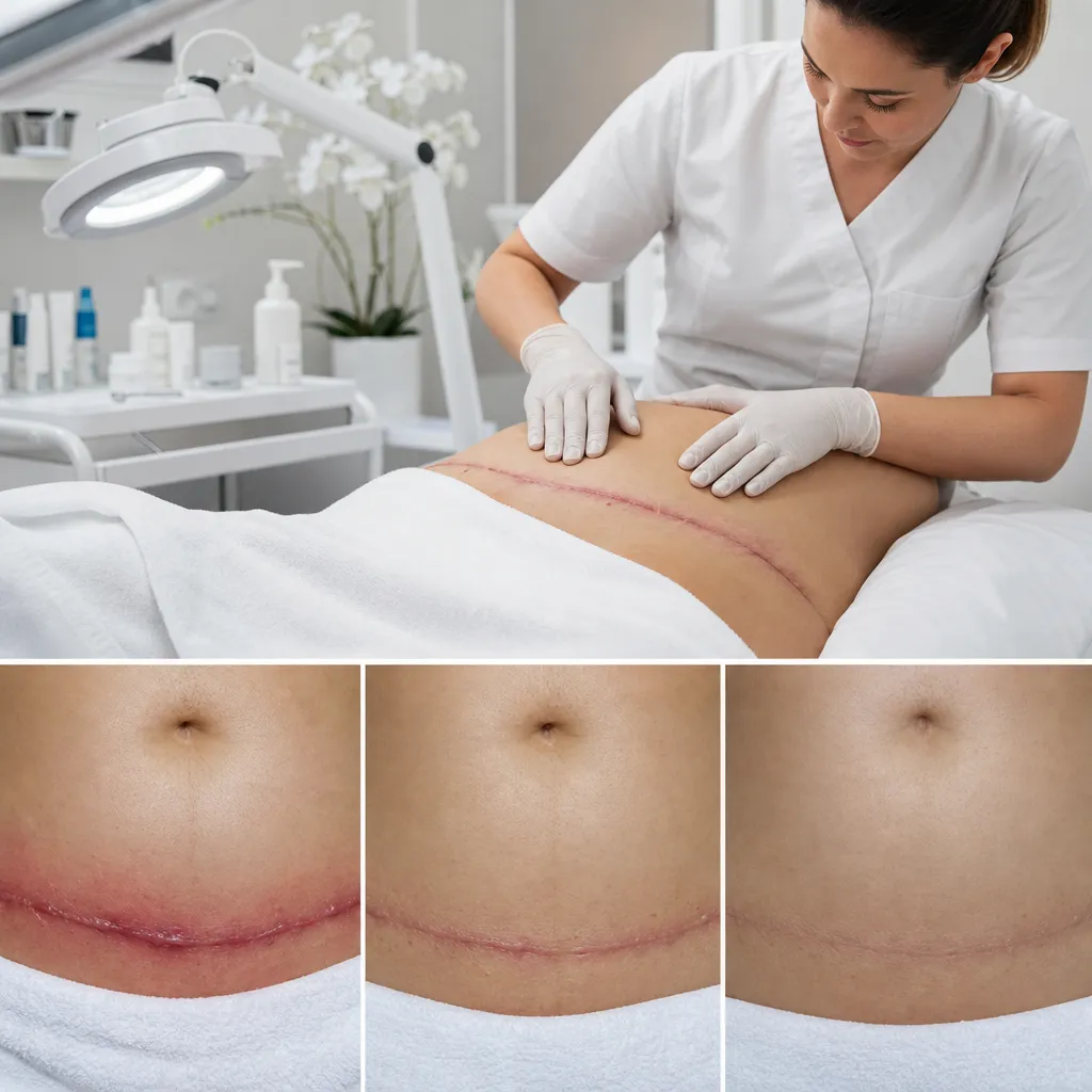 Évolution de la cicatrice d’abdominoplastie : phases inflammatoire, proliférative et de remodelage — rôle du massage cicatriciel